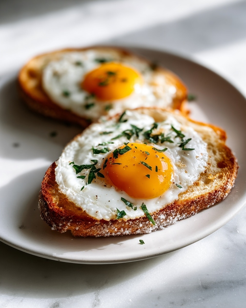 Two slices of cheesy garlic bread stacked on a white plate, each slice showing a thick, soft bread base with a golden brown, bubbly cheese topping mixed with small green herb pieces, the cheese melted unevenly creating a textured surface, a few small green herb leaves are scattered on the plate around the slices, all set on a white marbled background, photo taken with an iphone --ar 4:5 --v 7
