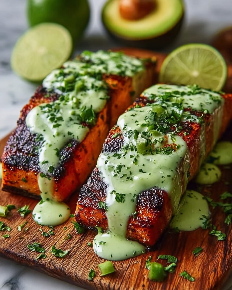 Cajun Salmon with Avocado Lime Crema Recipe