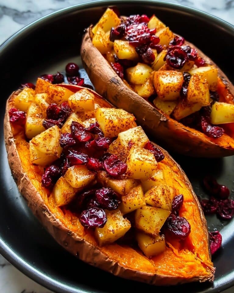 Cranberry Apple Twice-Baked Sweet Potatoes Recipe