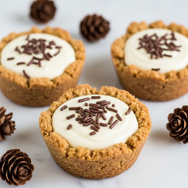 Eggnog Cheesecake Cookie Cups Recipe