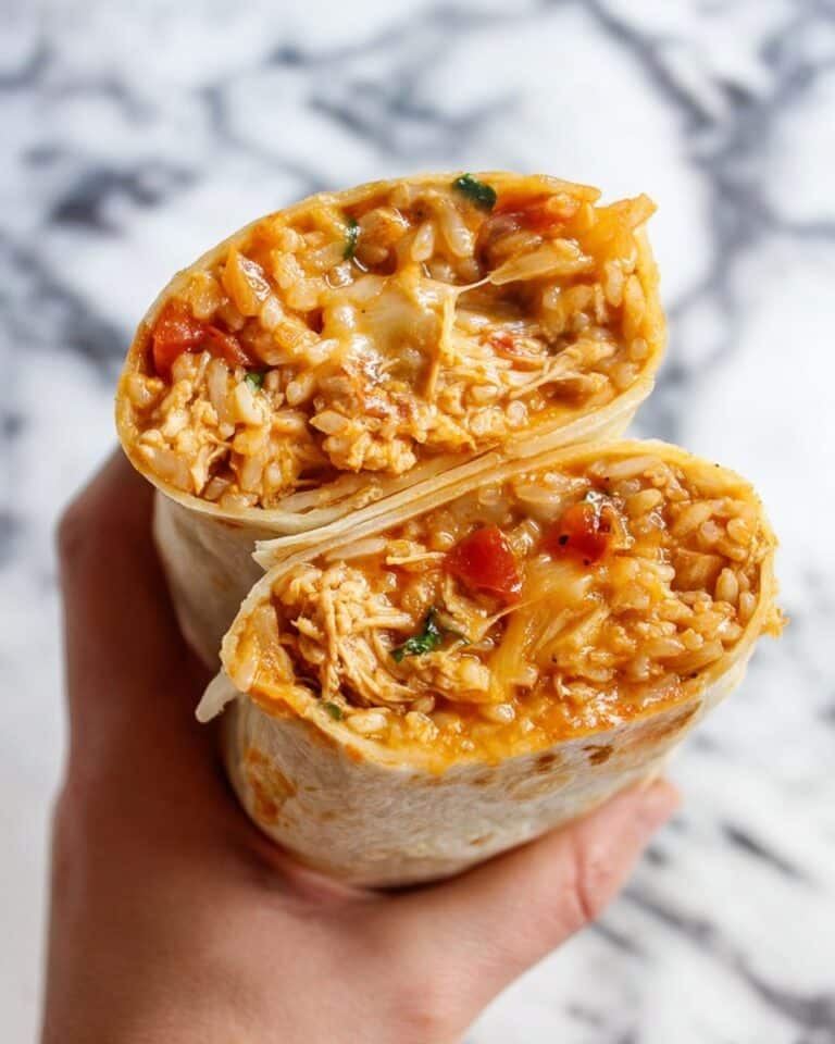 Cheesy Ground Chicken and Rice Burritos Recipe