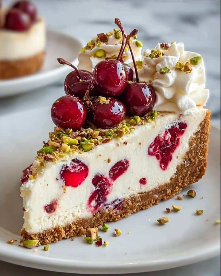 Cherry Pistachio Cheesecake – A Luscious Dessert Recipe