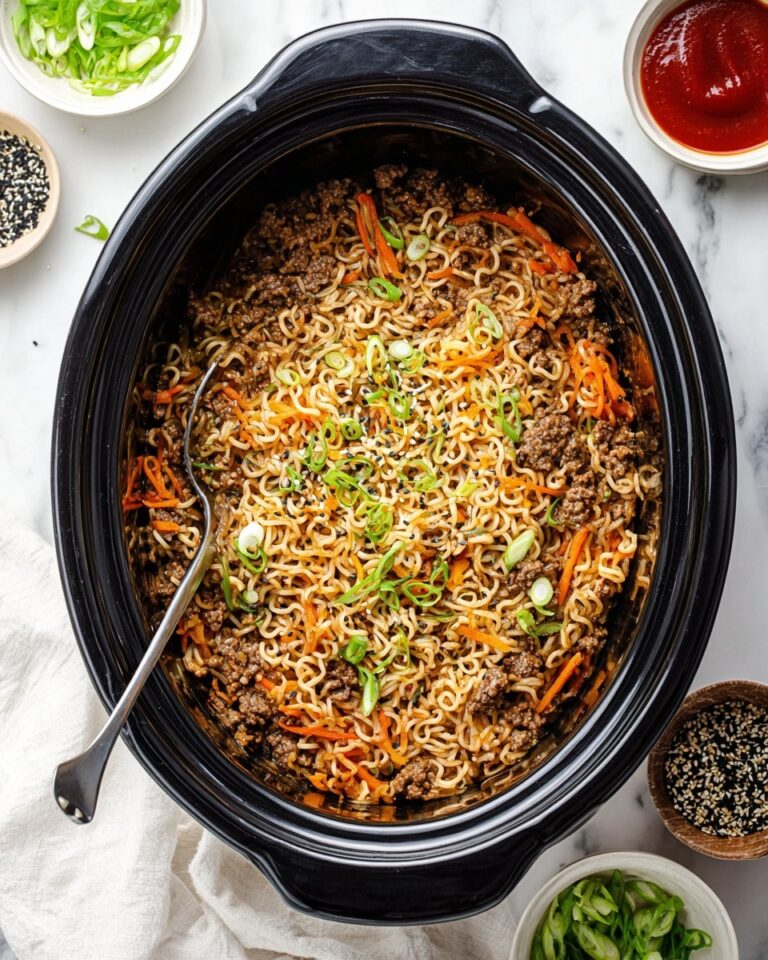 Easiest Slow Cooker Ramen Noodles with Beef Recipe