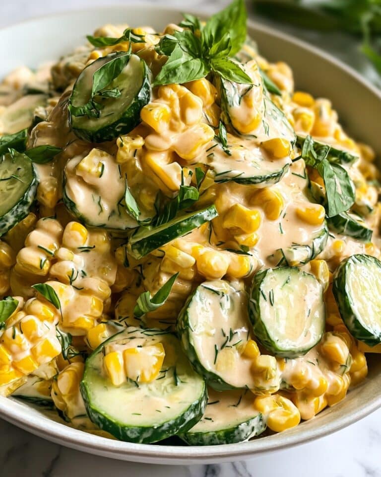 Street Corn Creamy Cucumber Salad Recipe