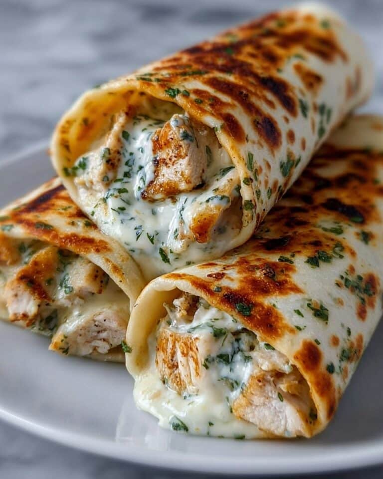 Low Carb Cheesy Garlic Chicken Wraps Recipe