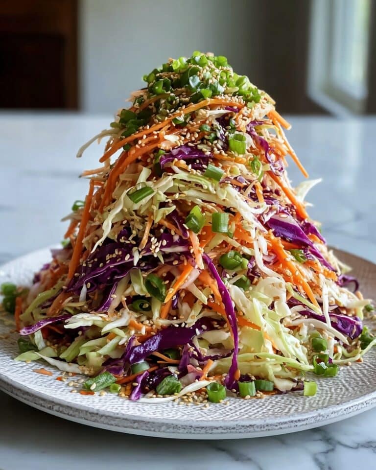 Irresistibly Crunchy Asian Cabbage Slaw with Addictive Sesame Dressing Recipe