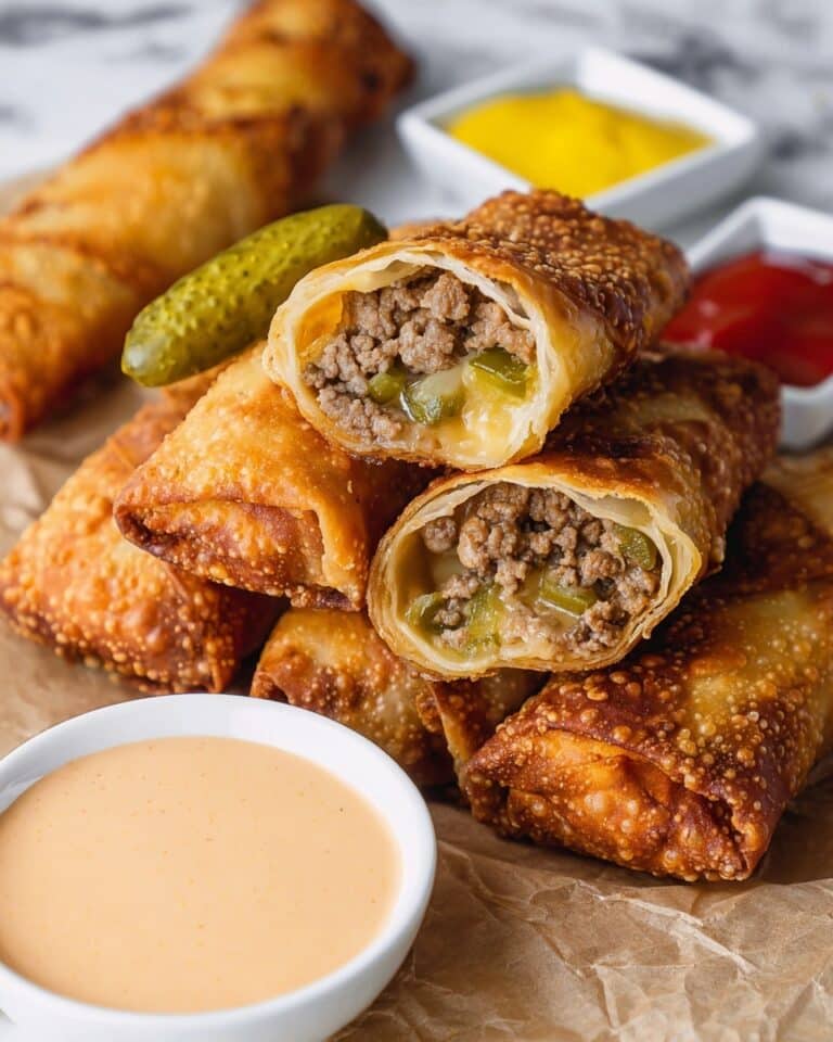 Cheeseburger Egg Rolls with Big Mac Sauce Recipe