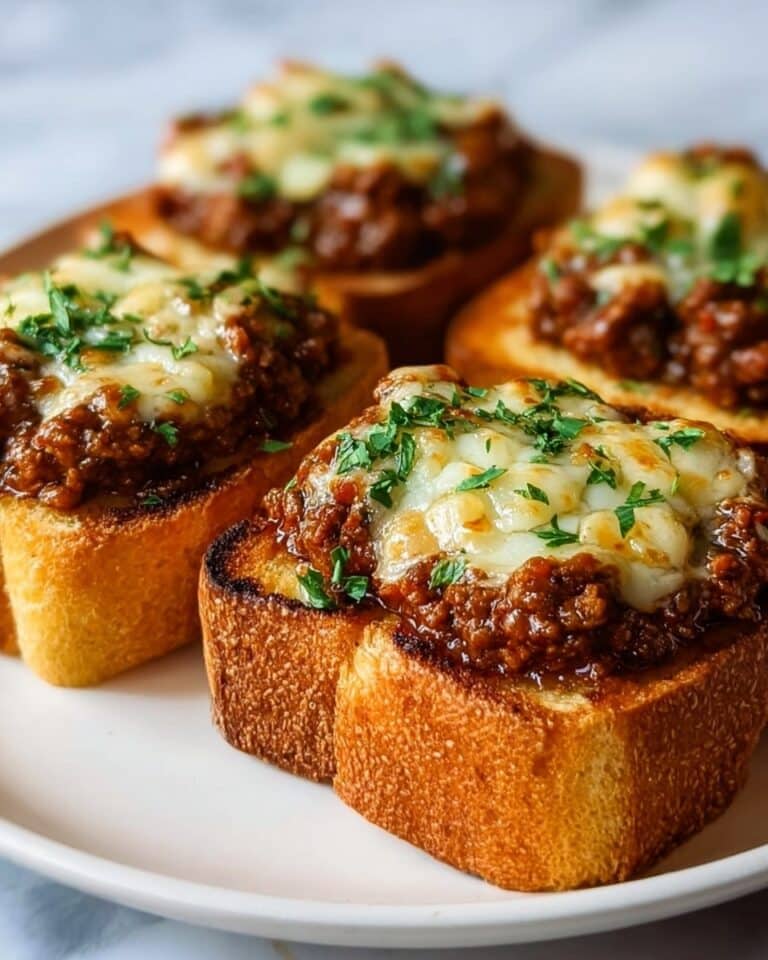Open Face Garlic Toast Sloppy Joes Recipe